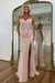 Dusty Pink Sweetheart Lace Corset Mermaid Prom Dress Strapless with Split - Prom Dresses