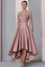 Dusty Rose Mermaid Satin Hi-Lo Mother of-Bride Dress with Appliques - Prom Dresses