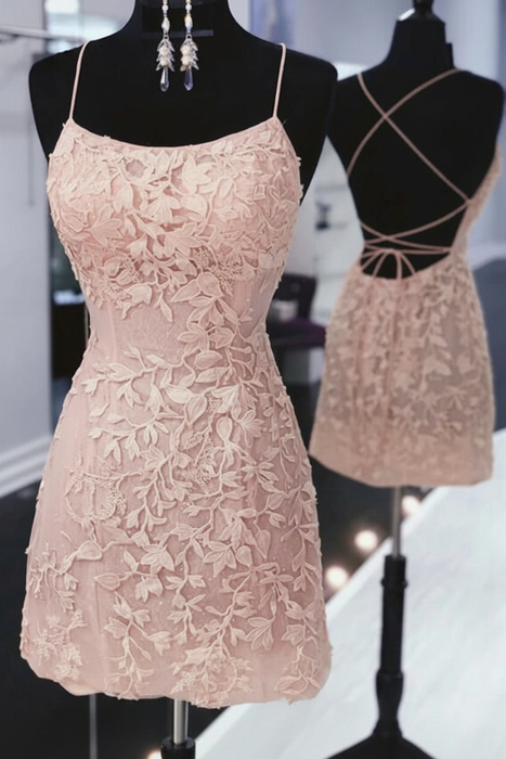 Dusty Rose Lace Formal Graduation Homecoming Dresses