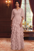 Dusty Rose Chiffon Mother of the Bride Dress Flutter Sleeves with Cascading Ruffles