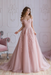Off Shoulder Lace Prom Dress - Dusty Rose