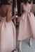Dusty Rose Unique Tea Length Satin Party Spaghetti Straps Backless Prom Dress - Prom Dresses