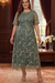 Dusty Sage Plus Size A-Line Lace Embroidery Mother of the Bride Dresses Ankle-Length Floral Wedding Guest Dress