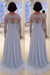 Elegant bateau neck A-line Lace Long Sleeves Mother-of-the-bride Dress - Prom Dresses