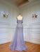 Elegant Beaded Mermaid Evening Party Dress Gown