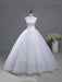 Elegant Beads Lace-Up Ruffles Wedding Dresses - Pure White / Floor Length - wedding dresses
