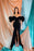 Elegant Black Off-the-Shoulder Mermaid Prom Dress with a Stylish Split 