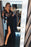 Elegant Black Prom Dress with Alluring Split Sleeves