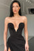 Elegant Black Sweetheart Mermaid Evening Gown with Sultry Split