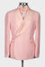 Hale Elegant Candy Pink Shawl Lapel Double Breasted Wedding Suits