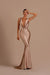 Elegant Champagne Mermaid Prom Dress Long Slimming