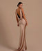 Elegant Champagne Mermaid Prom Dress Long Slimming