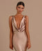 Elegant Champagne Mermaid Prom Dress Long Slimming