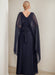 Princess A-Line Floor-Length Mother of the Bride Dress with Cape Sleeves Bow and Ruffles
