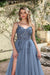 Elegant Dark Green A-Line Spaghetti Straps Prom Dresses with Split - Prom Dresses