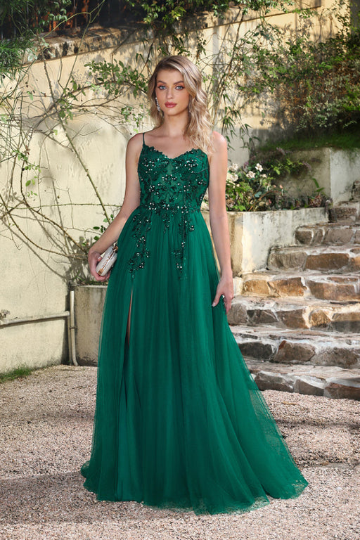 prom dresses ship in 48 hours In Stock:Ship in 48 Hours A-Line Purple Gradient Starry Satin Beading Prom Dress