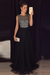 Black A-line Sleeveless Tulle Sequined Long Formal Dress Prom Dresses - Prom Dresses