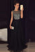 Black A-line Sleeveless Tulle Sequined Long Formal Dress Prom Dresses - Prom Dresses