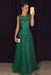 A-line Gray Sleeveless Tulle Sequined Long Formal Dress Prom Dresses - Prom Dresses