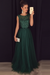 Emerald A-line Sleeveless Tulle Sequined Long Formal Dress Prom Dresses - Prom Dresses