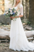 Elegant Half Sleeves V-neck Lace Boho Wedding Dress - wedding dresses