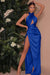 Elegant Halter Sleeveless Split Mermaid Evening Dress Online