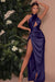 Elegant Halter Sleeveless Split Mermaid Evening Dress Online