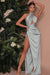 Elegant Halter Sleeveless Split Mermaid Evening Dress Online