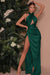 Elegant Halter Sleeveless Split Mermaid Evening Dress Online