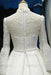 Elegant High Neck Long Sleeve Satin Wedding Dresses - Wedding Dresses