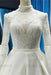 Elegant High Neck Long Sleeve Satin Wedding Dresses - Wedding Dresses