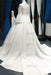 Elegant High Neck Long Sleeve Satin Wedding Dresses - Wedding Dresses