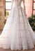 Elegant High Neck Long Sleeves A-Line Appliques Lace Wedding Dress