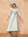 Long-Sleeve A-Line Princess Gown for the Mother of the Bride with Bowknot