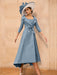 Long-Sleeve A-Line Princess Gown for the Mother of the Bride with Bowknot