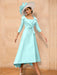 Long-Sleeve A-Line Princess Gown for the Mother of the Bride with Bowknot