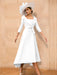Long-Sleeve A-Line Princess Gown for the Mother of the Bride with Bowknot