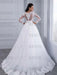 Elegant Long Sleeves Lace Appliques Ball Gown Wedding Dresses - wedding dresses
