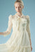 Elegant Mid-Length Summer Lace Dress Sheer Patchwork Tea Length Dress - Dresses