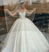 Sweetheart Ball Gown by Miabel: Elegant Off-the-Shoulder Backless Wedding Dress with Tulle, Pearl Beading, and Ruffles