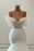 Elegant Off the Shoulder Floor Length Mermaid Tulle Wedding Dress - wedding dress