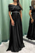 Elegant Off-the-Shoulder Long Evening Dress Pleated and On Sale