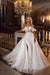 Elegant Off-The-Shoulder Satin A-line Wedding Gown with Modest Lace and Sweetheart Appliques - Wedding Dresses