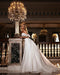 Elegant Off-The-Shoulder Satin A-line Wedding Gown with Modest Lace and Sweetheart Appliques