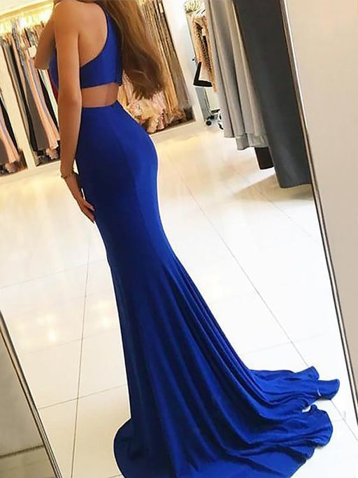 Elegant Royal Blue Mermaid Prom Dress