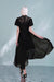 Elegant Short Sleeves Black Daily Lace Formal Dress - Dresses