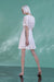 Elegant Short Sleeves White Lace Formal Dress Boho Casual Wear Dress - Dresses