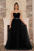 Elegant Strapless Sweetheart Tulle Ball Gown Prom Dress Long - Black / US 2 - Prom Dresses