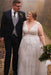 Elegant Tulle Aline Wedding Dress V-neck Plus Size Bridal Dress with Appliques