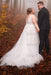 Elegant Tulle Aline Wedding Dress V-neck Plus Size Bridal Dress with Appliques